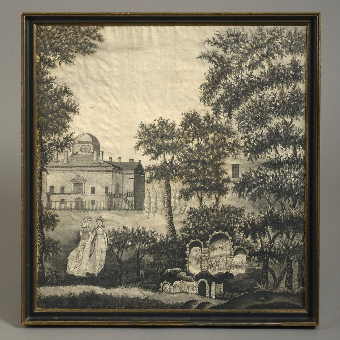 Silkwork Picture of Chiswick House