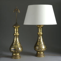 Pair of Decalcomania Lamps