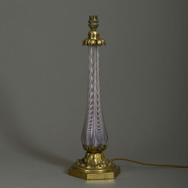 Ormolu Mounted Glass Lamp