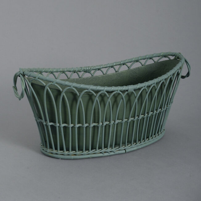 Green Sibyl Colefax & John Fowler Flower Basket or Jardiniere