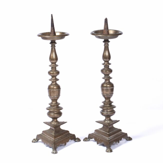 Italian bronze candlesticks