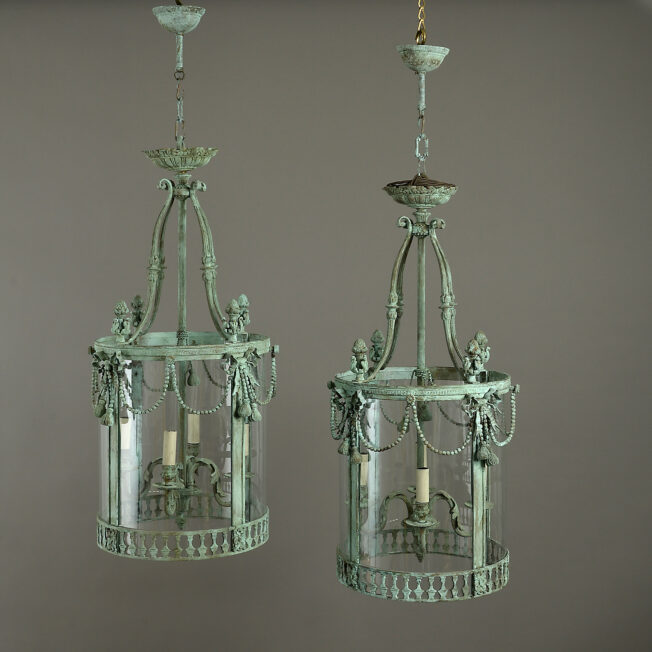 Pair of Louis XVI Hanging Lanterns