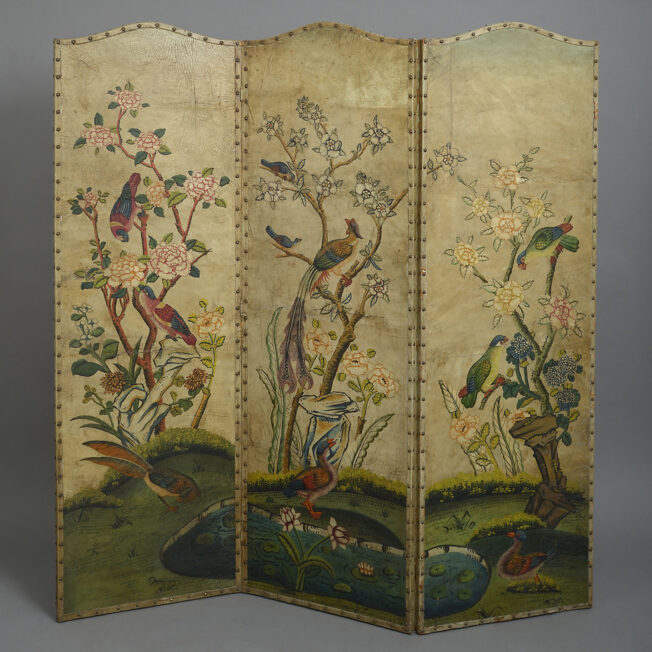 Chinoiserie Painted Screen