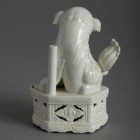 18th Century Blanc de Chine Porcelain Buddhist Lion Incense Holder