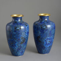 Pair of Cloisonné Enamel Vases or Lamps