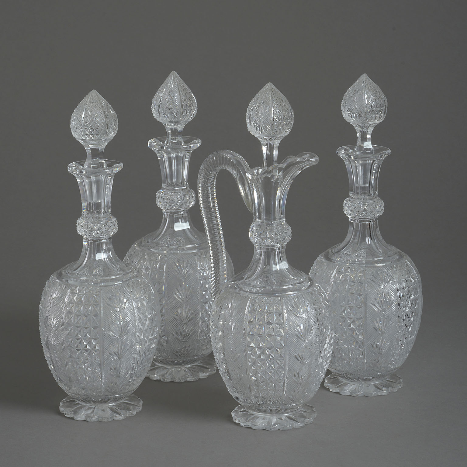 Antique decanters attributed to Thomas Webb Antique decanters attributed to Thomas Webb