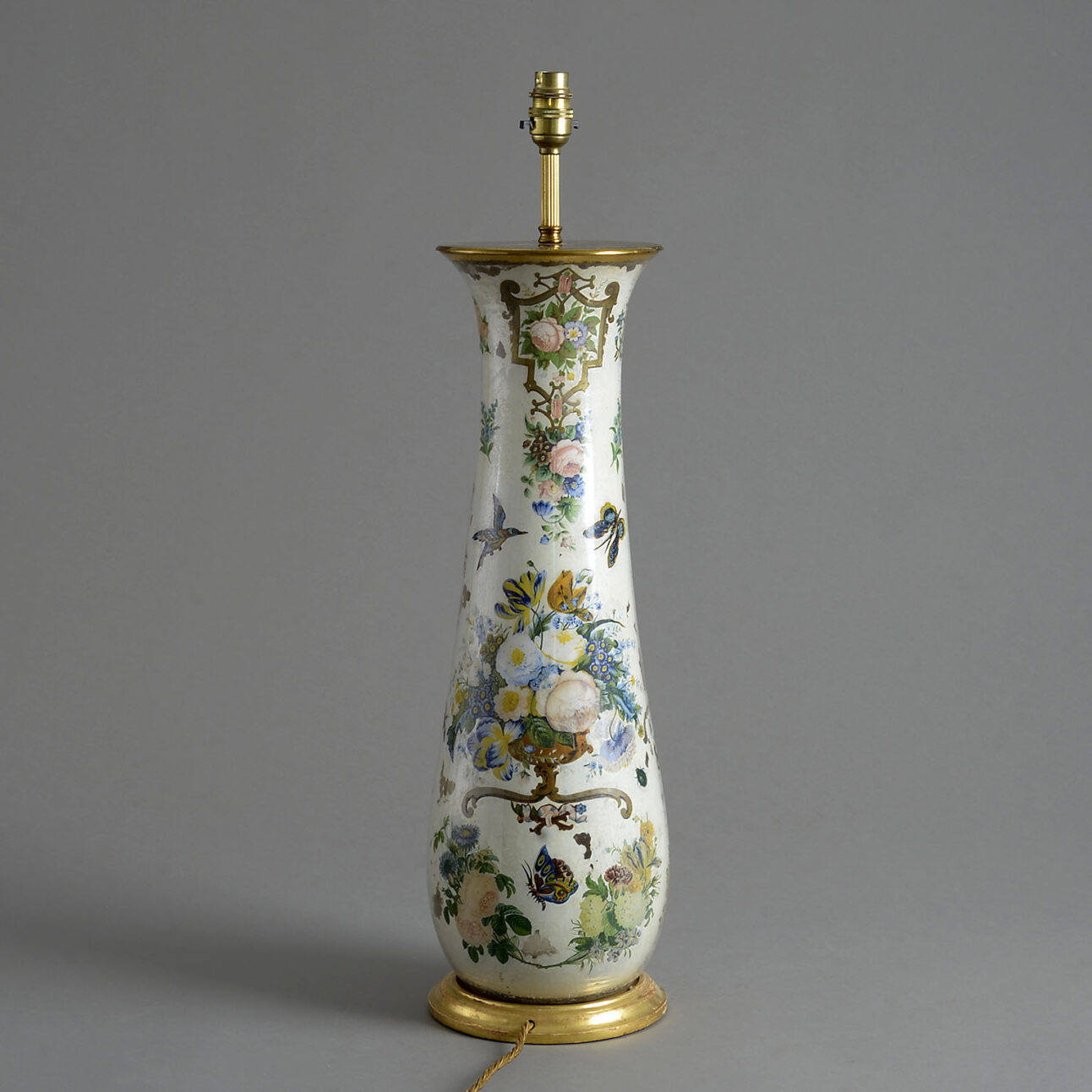 Victorian Decalcomania Lamp