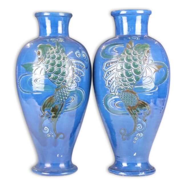 Pair of Brannam Pottery Vases