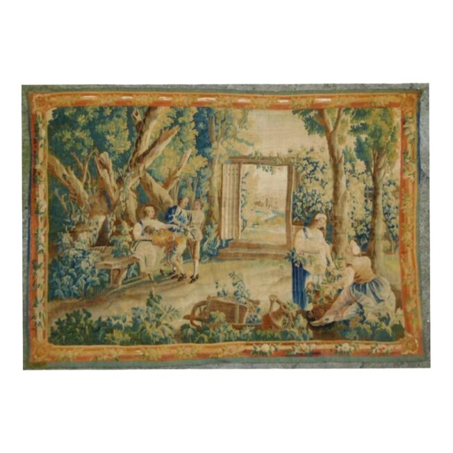 Louis XV Aubusson Garden Tapestry