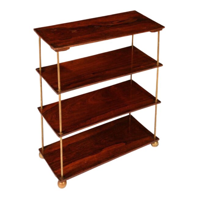 Regency Rosewood and Brass Etagere