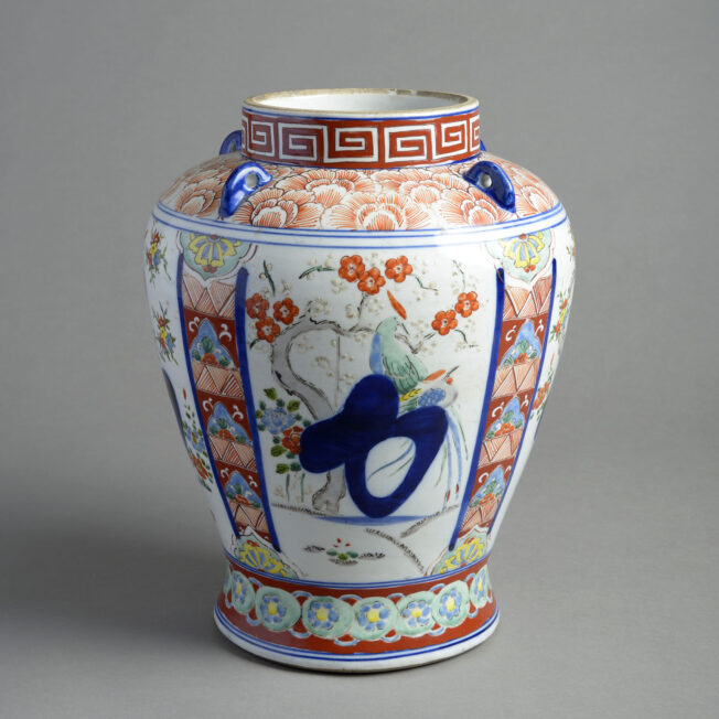 Japanese Imari porcelain vase lamp