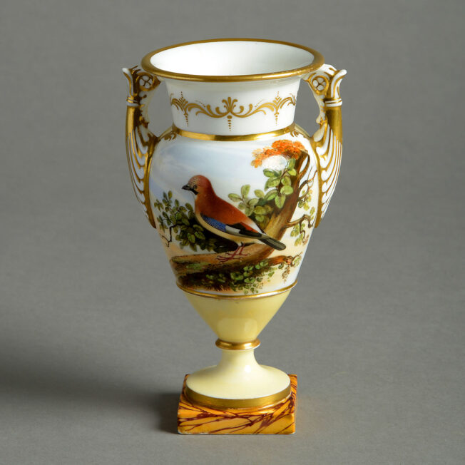 Spode porcelain vase with jay