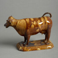 Staffordshire pottery cow creamer