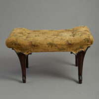 Georgian mahogany dressing-stool