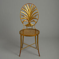 gilded metal chair