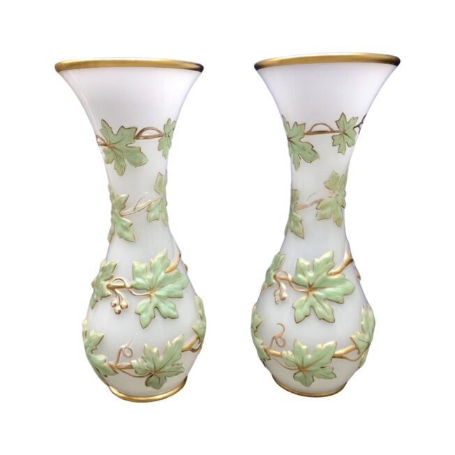 Baccarat Opaline Glass Vases