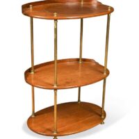 Brass and Mahogany Campaign Wash-Stand