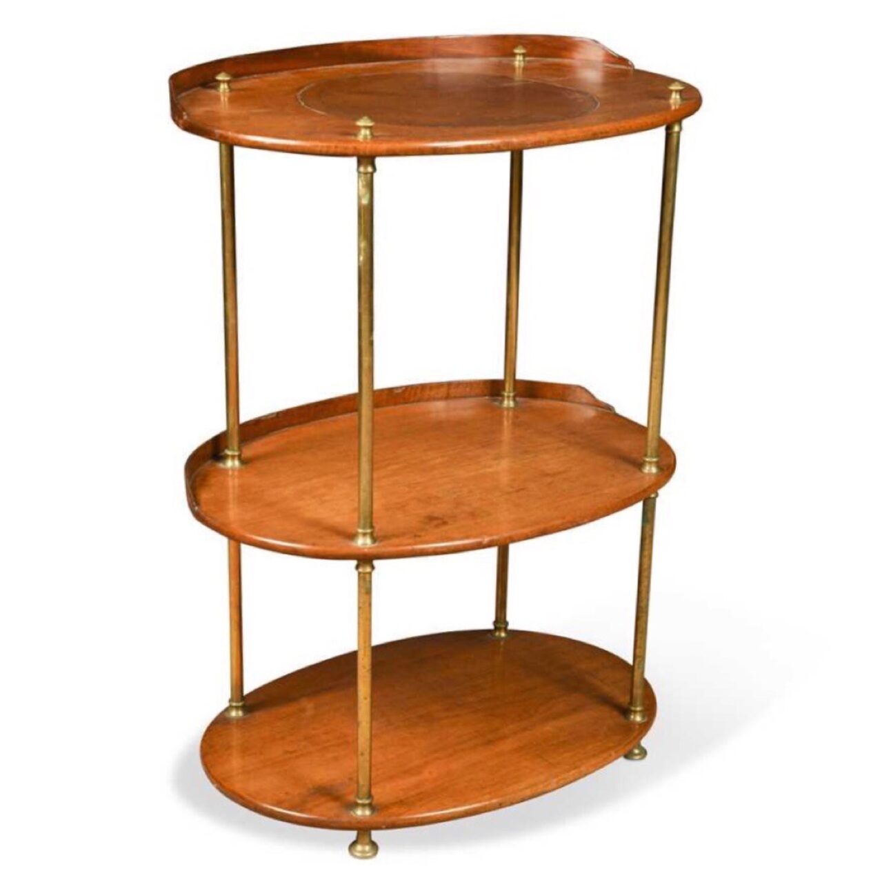 Brass and Mahogany Campaign Wash-Stand