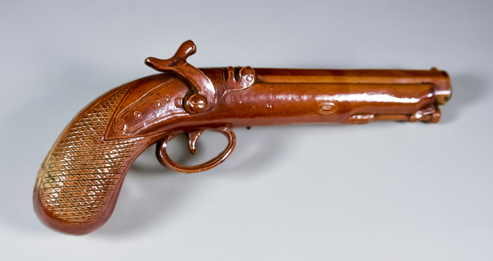 9a66e265-06bb-4a4a-b1ed-ae610100155c Pottery spirit flask