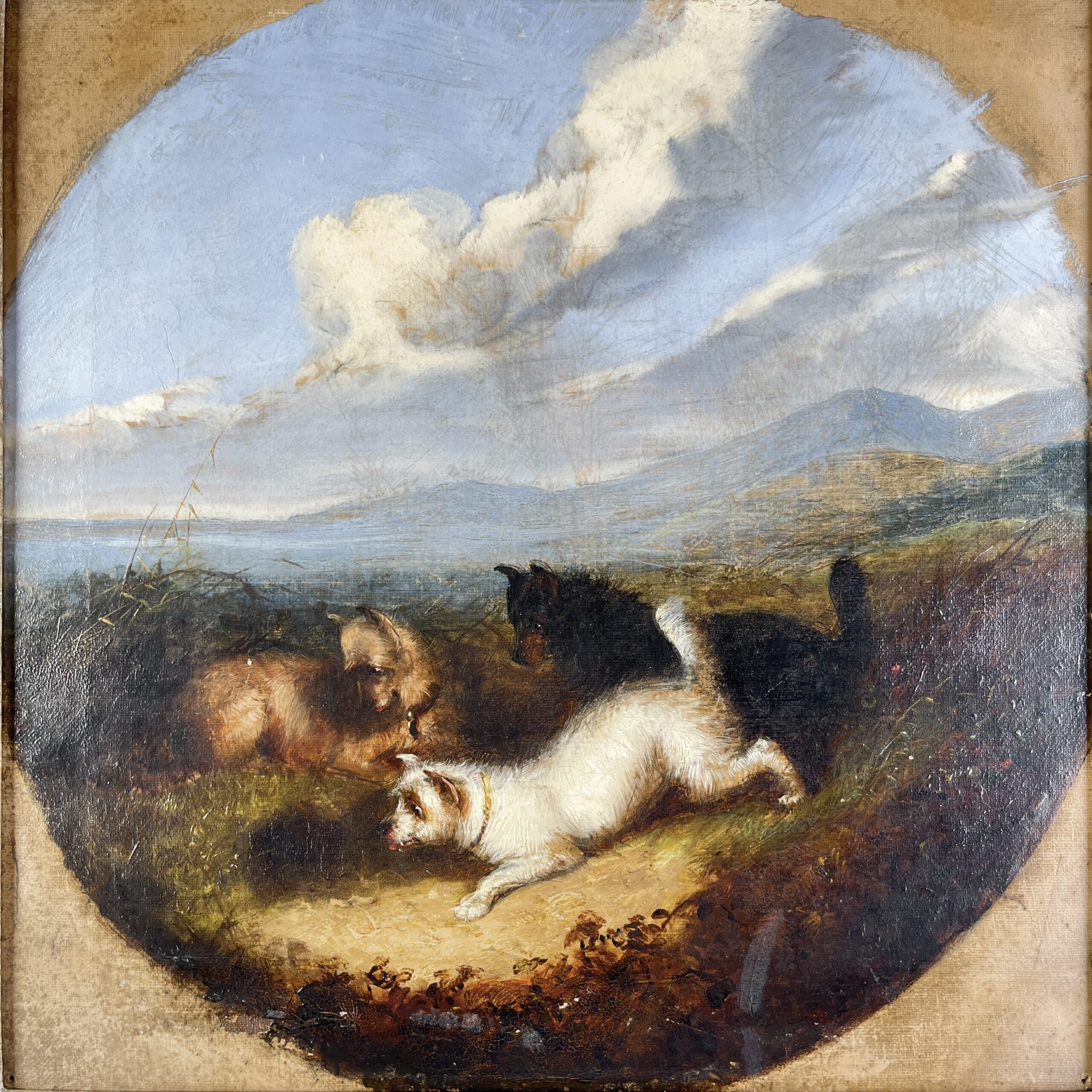 Antique Attributed to George Armfield: Terriers - Adam Calvert Bentley