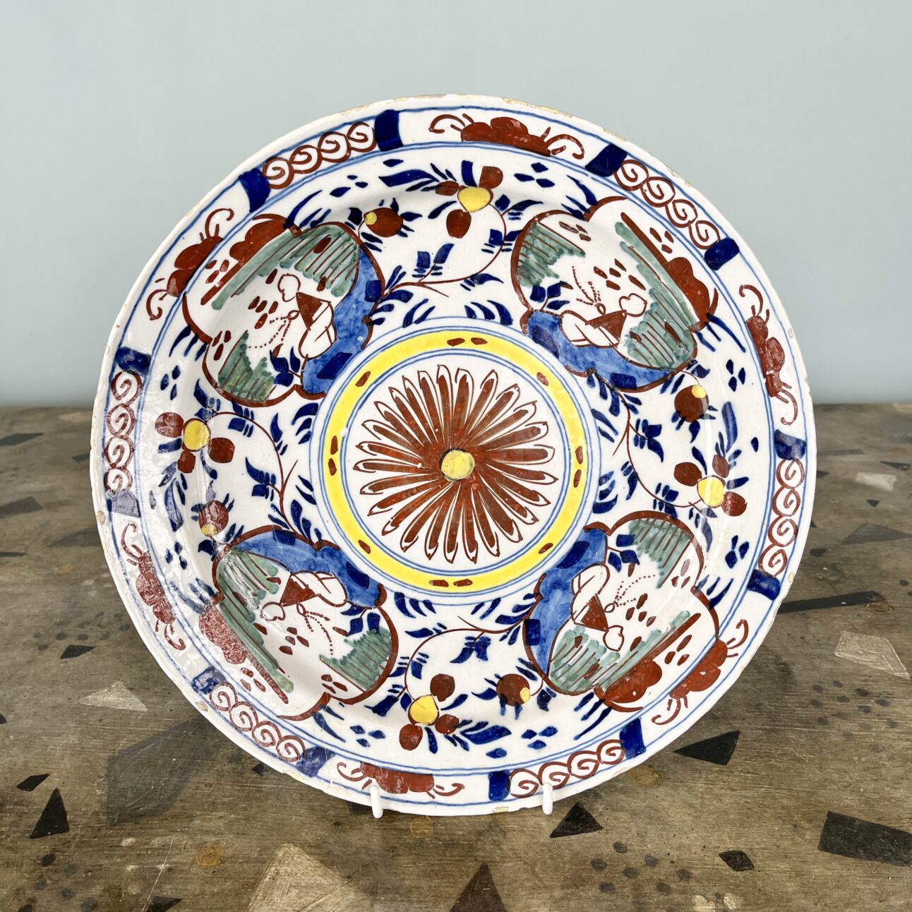 18th Century Delft Polychrome Charger