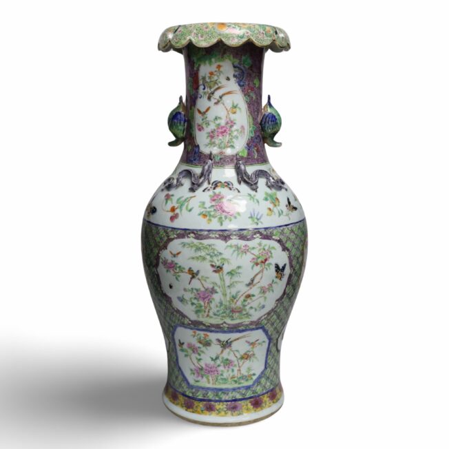 Chinese Famille-Rose Qing Dynasty Porcelain Vase