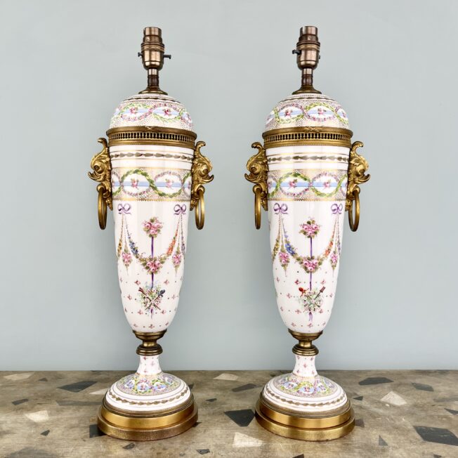 pair of sevres style lamps
