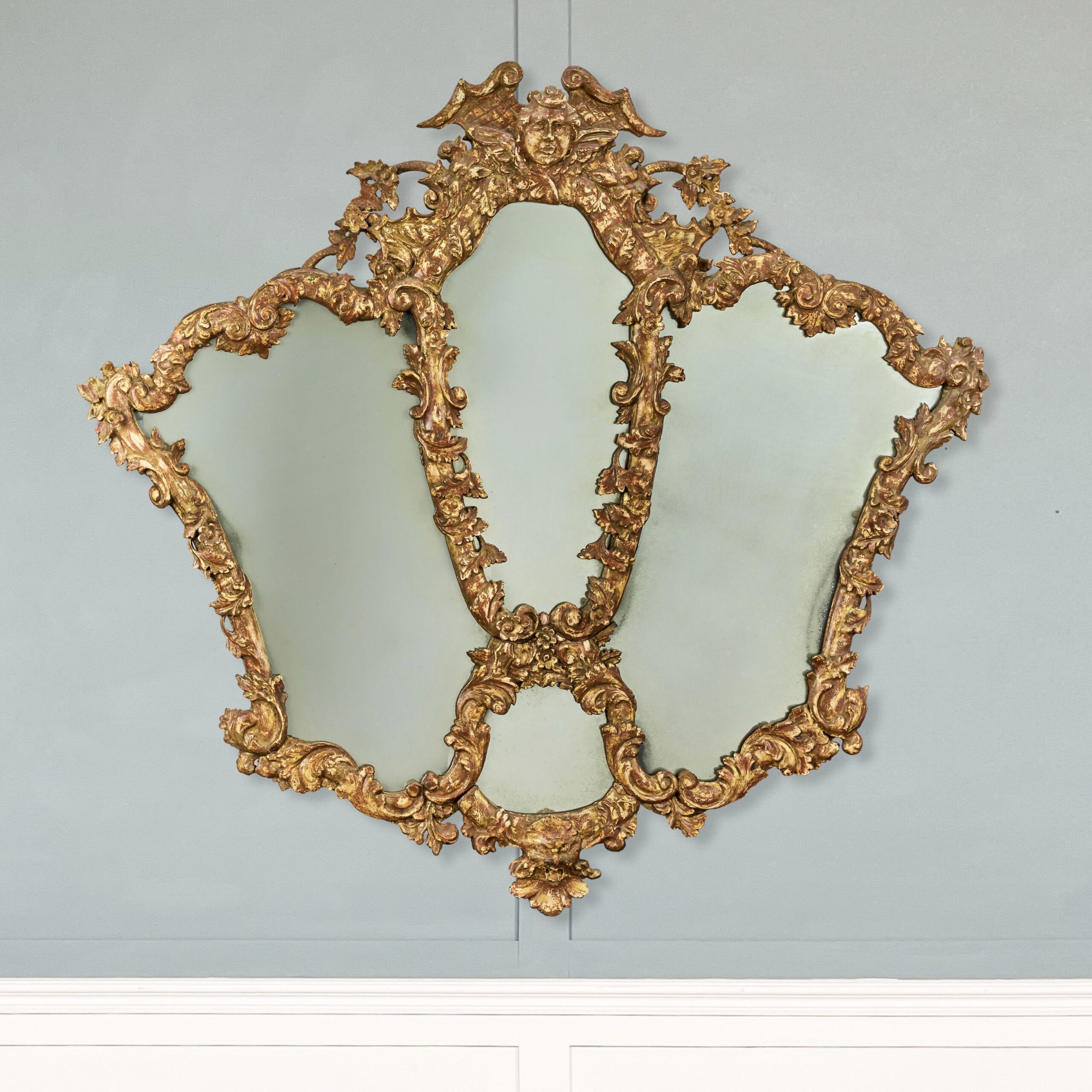 18th Century Regence Italian Mirror or Overmantel 18th Century Regence Italian Mirror or Overmantel