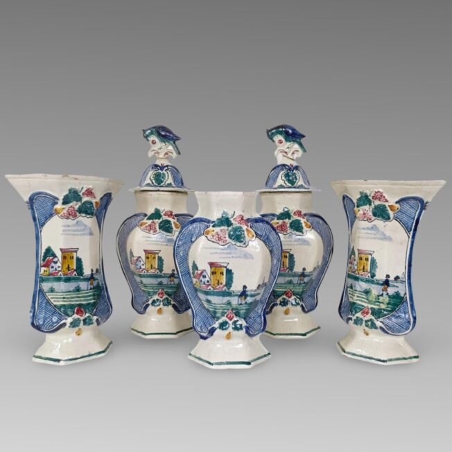 Delft Pottery Garniture
