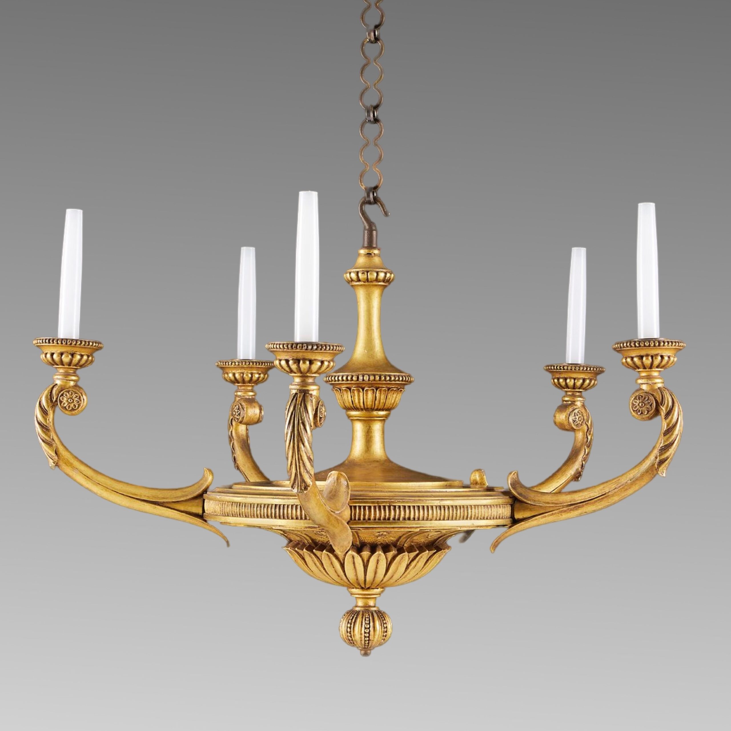 Edwardian Giltwood Chandelier Edwardian Giltwood Chandelier