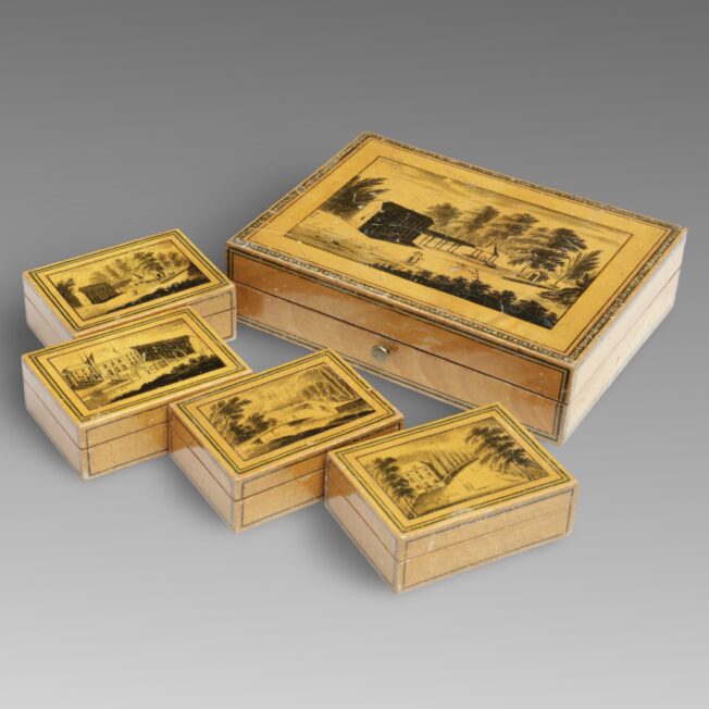 Late 18th Century Belgian Spa Painted Counter-Box