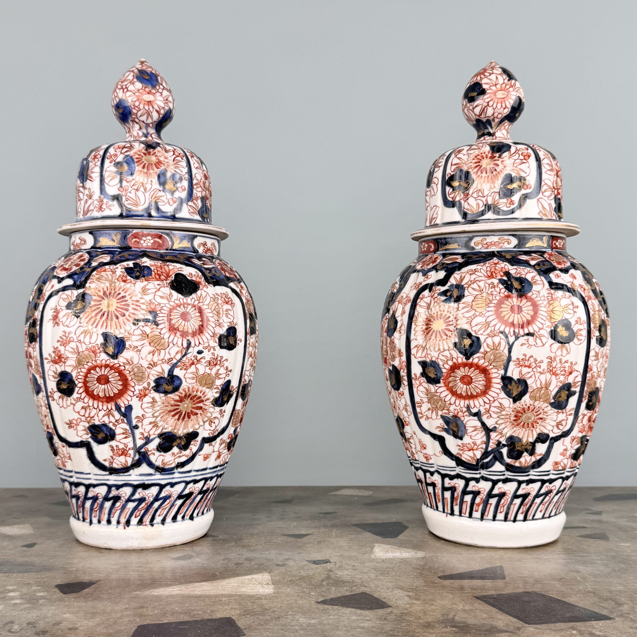 Pair of Japanese Meiji Period Imari Vases Pair of Japanese Meiji Period Imari Vases