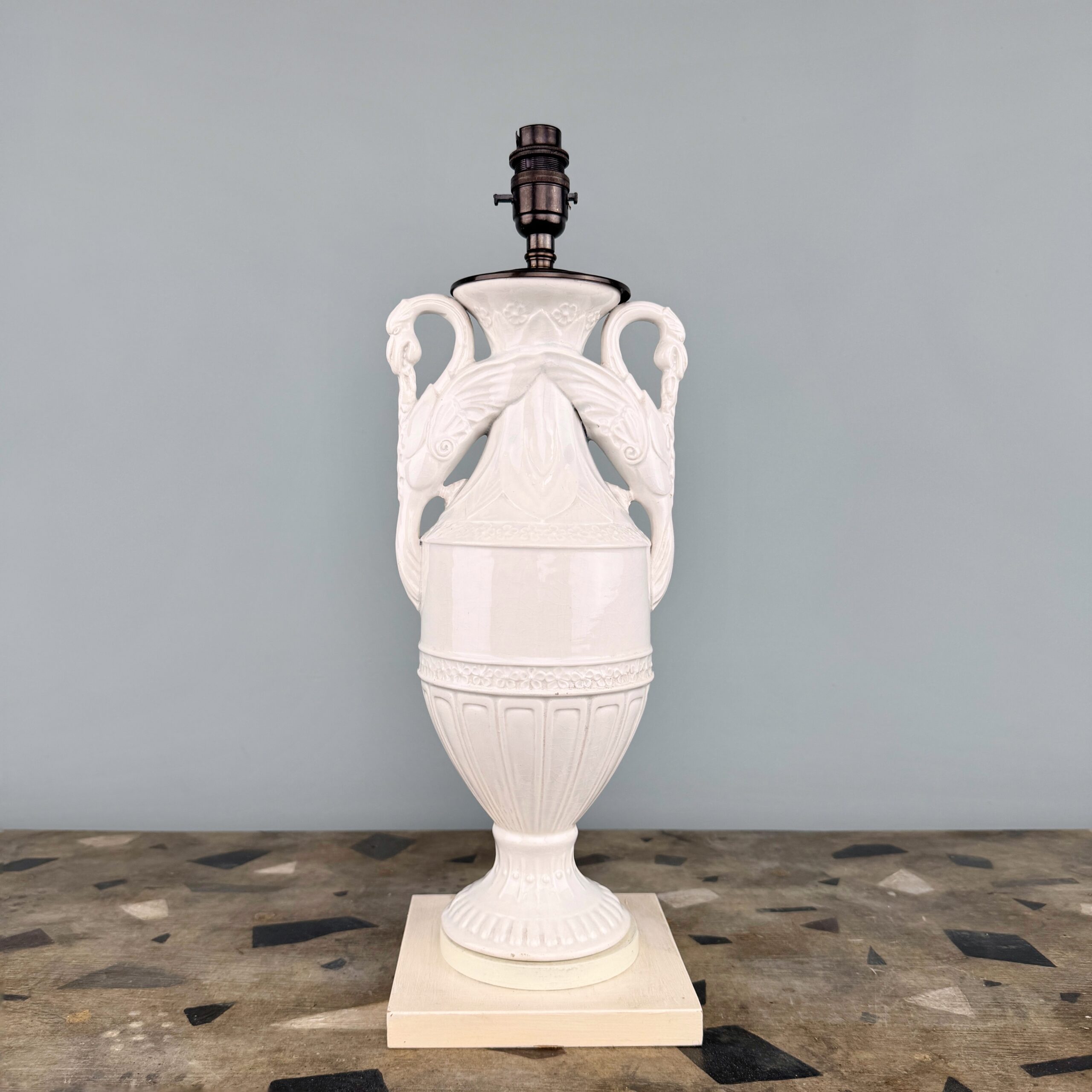 Creamware Lamp Base Creamware Lamp Base