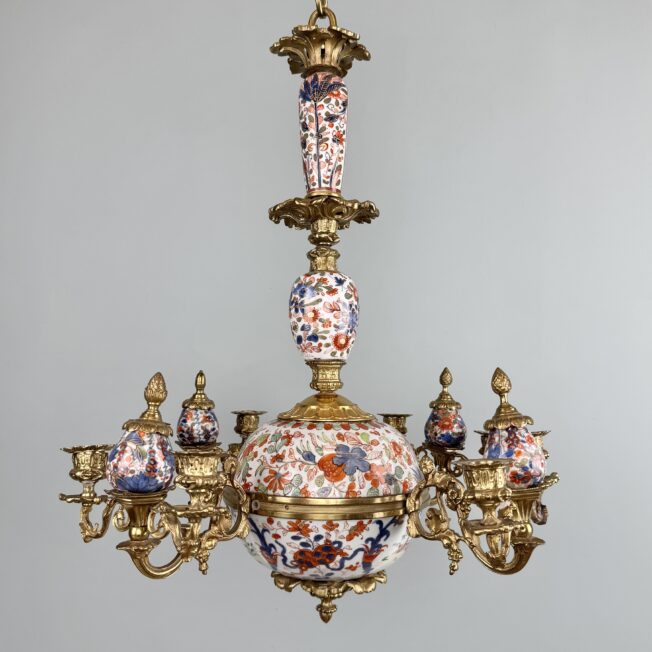 Ormolu-Mounted Imari Porcelain Chandelier
