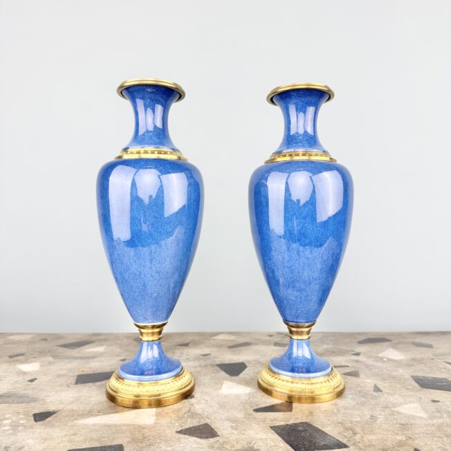 Pair of Sevres Porcelain Vases or Lamps by Paul Milet
