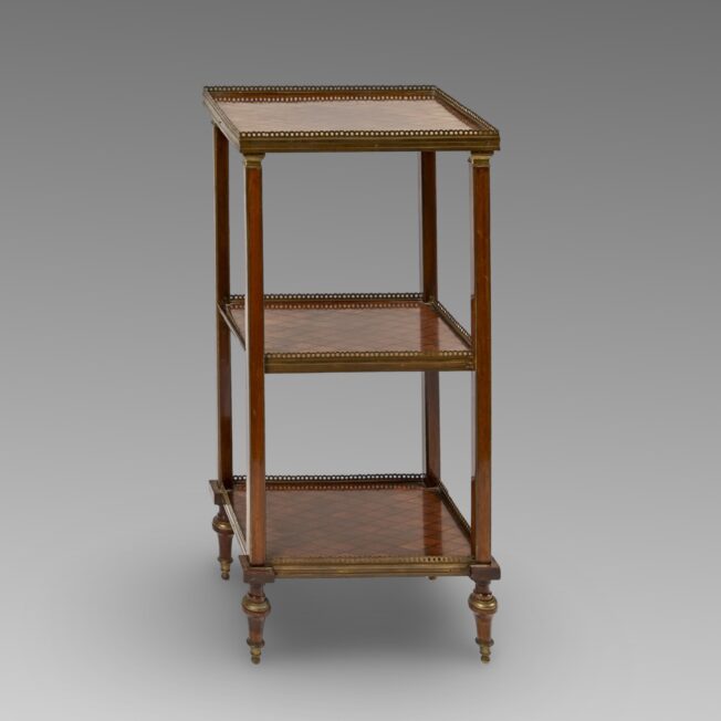 Antique Parquetry Etagère Table