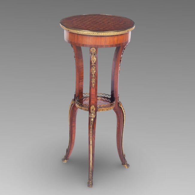 Antique Walnut and Kingwood Parquetry Table