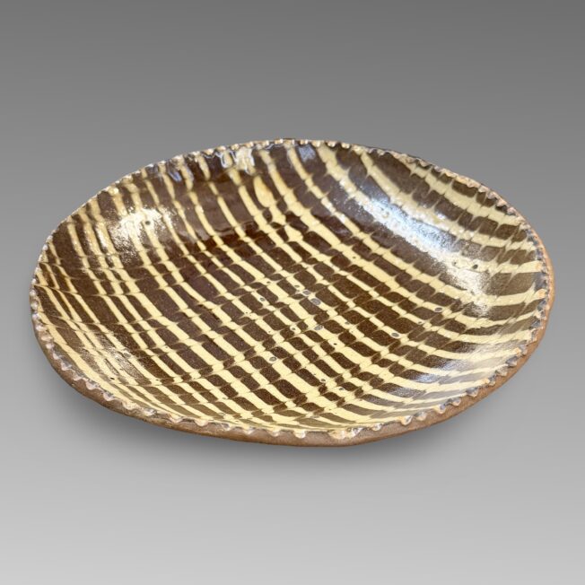 Slipware Pottery Dish MC mark