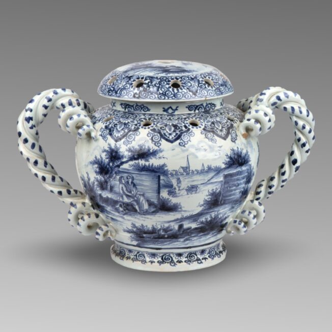 Dutch Delft Pottery Tulip Vase