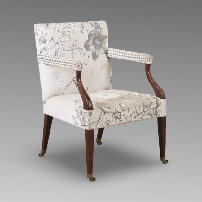 George III Mahogany Library Armchair