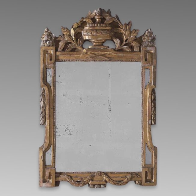 Louis XVI Provincial Giltwood Mirror