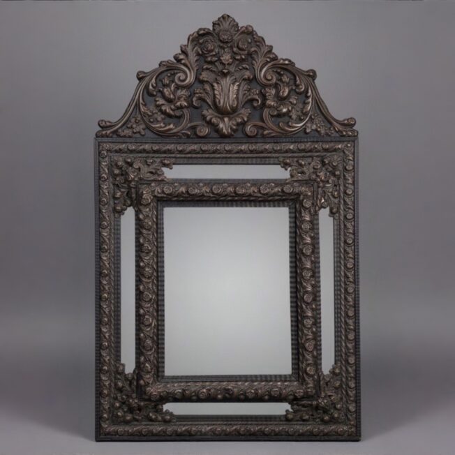 Antique Dutch Baroque Cushion Mirror
