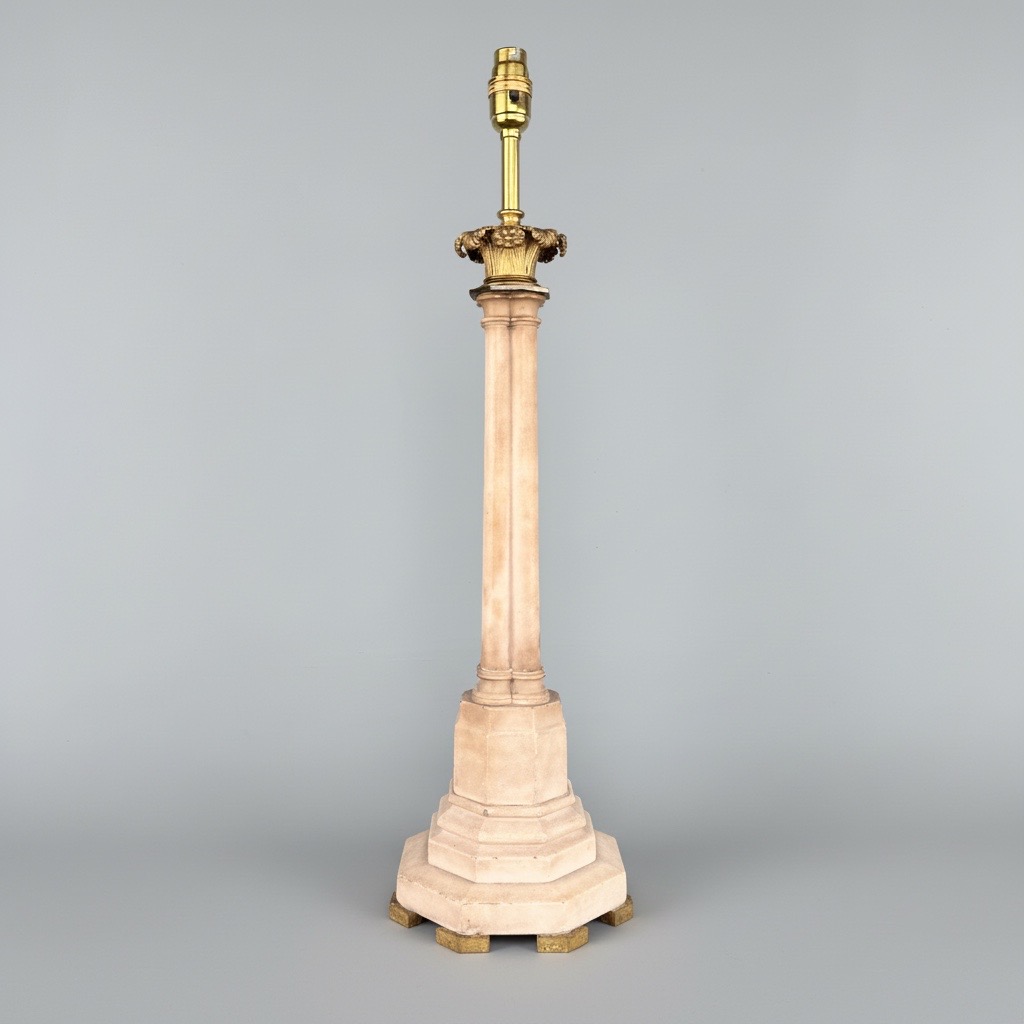 Marble cluster column lamp base Marble cluster column lamp base
