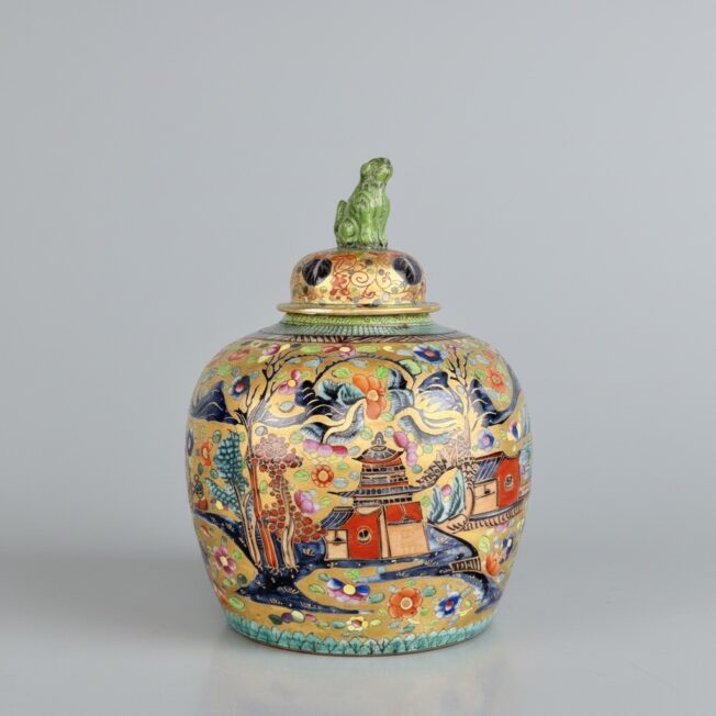 Antique Clobbered Chinese Ginger Jar