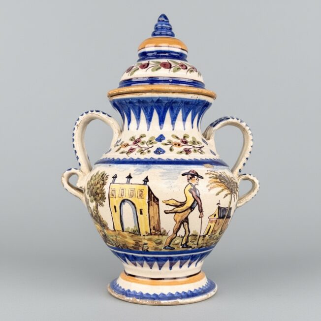 Spanish Fayenza Lidded Jar