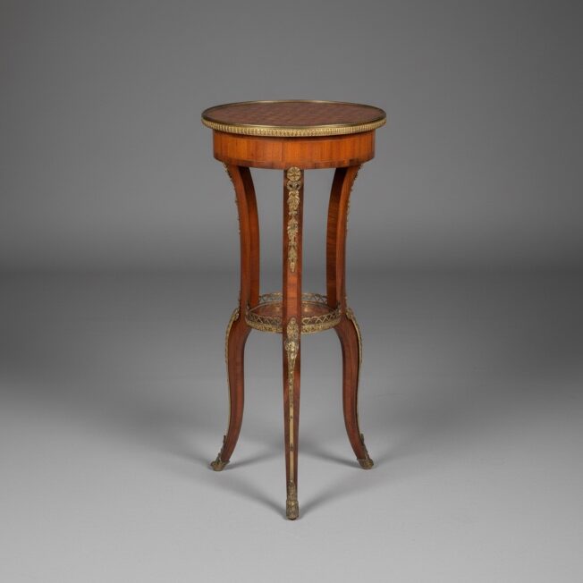 Antique Walnut and Kingwood Parquetry Table