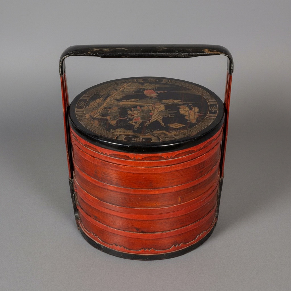 Chinese Lacquer Bridal Chest or Casket Chinese Lacquer Bridal Chest or Casket