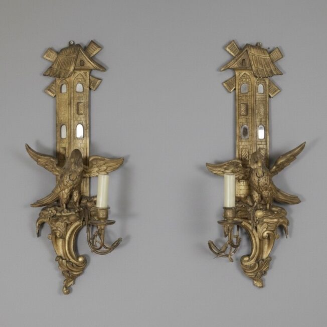 windmill Giltwood Wall Lights