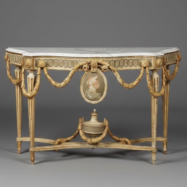 Baltic Neo-Classical Painted Side or Console Table