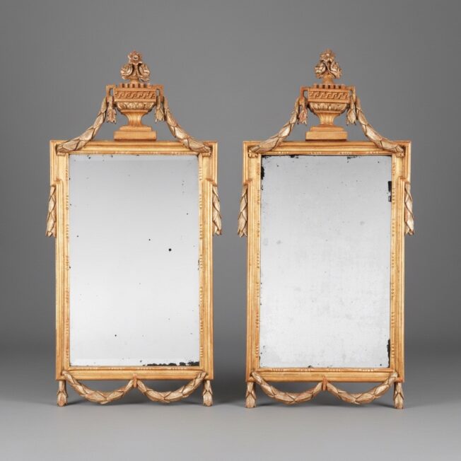 Antique Swedish giltwood mirrors